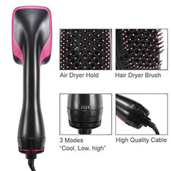 One-step hair dryer and styler for fast drying, volumizing, and smooth styling in one tool