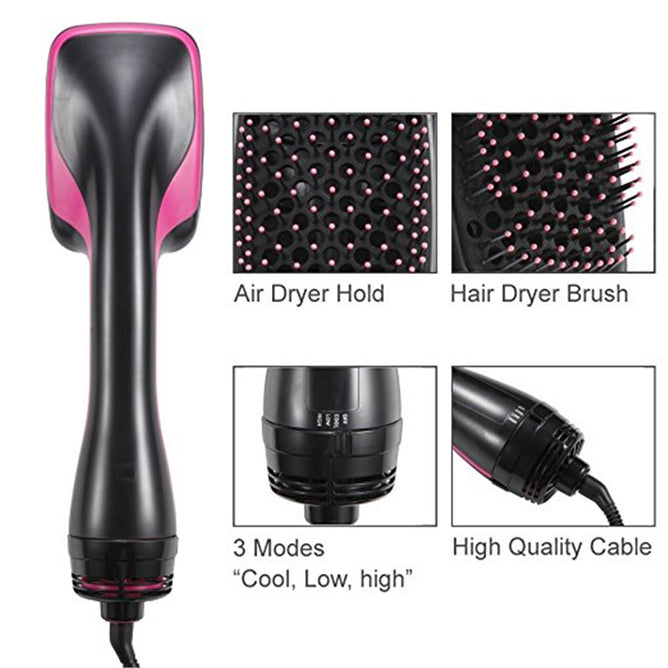One-step hair dryer and styler for fast drying, volumizing, and smooth styling in one tool