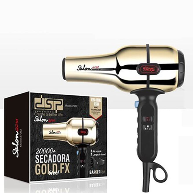 DSP hair dryer with powerful airflow and ionic technology for fast, frizz-free drying