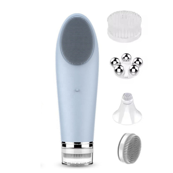 Face massager for rejuvenating skin and reducing tension with soothing vibrations