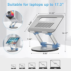 LP06 adjustable laptop stand for desk and bed – ergonomic, foldable, and portable stand for laptops and tablets in UAE