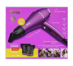 Frizz-Free Hair Dryer with ionic technology and multiple heat settings for smooth, shiny hair and long-lasting frizz control