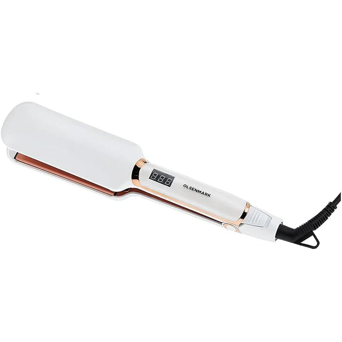 Wide Plate Hair Straightener with ceramic-coated plates and adjustable heat settings for fast, smooth, and frizz-free styling of thick or long hair